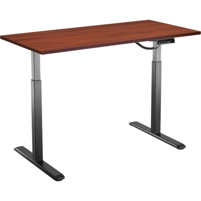 AlzaErgo Table ET2 čierny + doska TTE-03 160 × 80 cm lamino gaštan