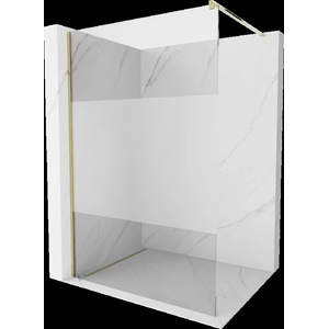 Mexen Kioto Душ кабина Walk-in 110 x 200 cm, прозрачно/матово 8 мм, златна - 800-110-101-50-35 (800-110-101-50-35)