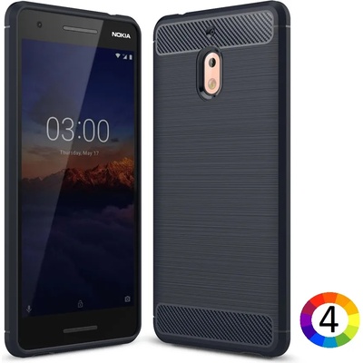 Nokia 2.1 / 2 2018 Удароустойчив Carbon Fiber Калъф и Протектор