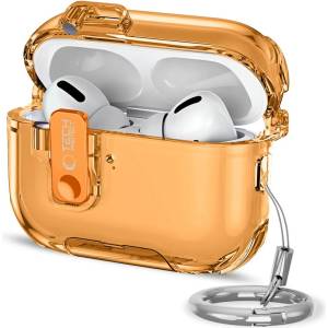 Tech-protect bounce pro ПРОТЕКТОРЕН КАЛЪФ ЗА apple airpods pro 3, cosmic orange
