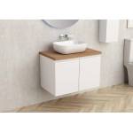 Inter Ceramic Конзолен PVC шкаф за баня BG 5155-75W + 7546-31, с дървесен плот, Inter Ceramic, 45х48.5х73.5см (BG 5155-75W + 7546-31)