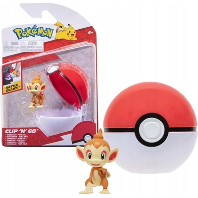 Jazwares Pokémon Clip and Go Poké Ball Chimchar