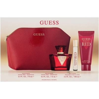 GUESS Seductive Red 75 ml sada EDT 75 ml + telové mlieko 100 ml + EDT 15 ml + kosmetická taštička pro ženy