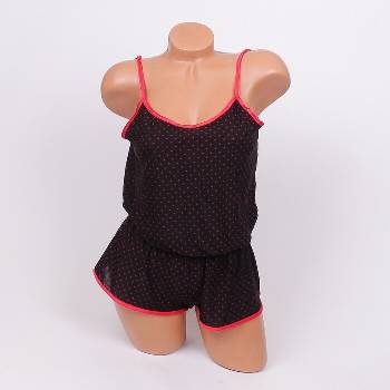 Image 1 of Летен гащеризон в черно с червени точки