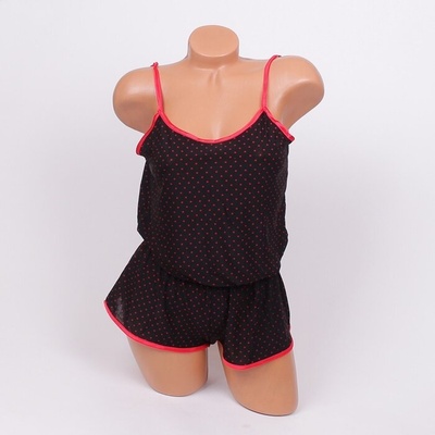 Летен гащеризон в черно с червени точки