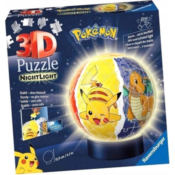 Ravensburger 3D PuzzleBall svítící Pokemon 72ks