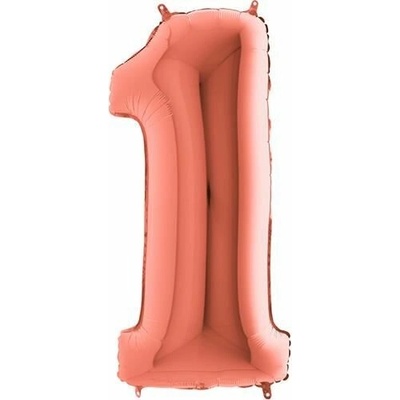 Grabo Fóliový balónek číslice 1 růžovozlatý 102 cm