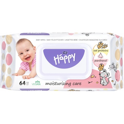 BELLA DETSKÉ VLHČENÉ UTIERKY OVSENÝM PROTEÍNOM+PANTHENOL 64 ks
