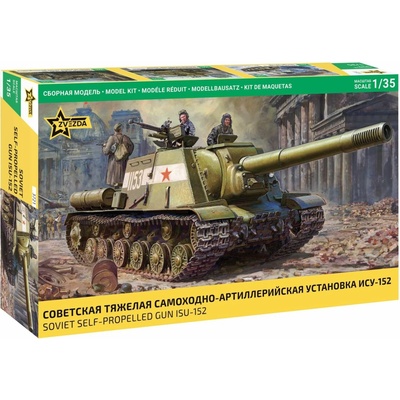 ZVEZDA Model Kit military 3721 Soviet Self propelled Gun ISU 152 1:35