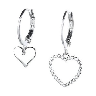 Prošperk stříbrné náušnice se srdíčky S4322