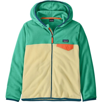 Patagonia Детско поларено яке Patagonia Kid's Micro D Snap-T Jacket Fleece jacket - Buttercup Yellow w/Aqua Stone - размер XL (703-4106-2115)