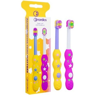 Nordics Oral Care Detské zubné kefky Super soft premium 0-2 rokov 2 ks