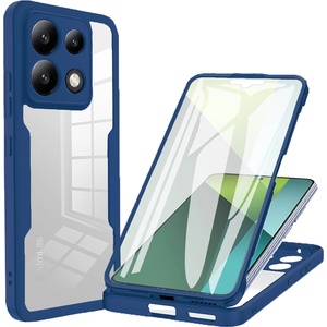 Techsuit Калъф за Xiaomi Redmi Note 13 Pro 5G / Poco X6 + калъф - Techsuit - ColorVerse 360 Series - Син