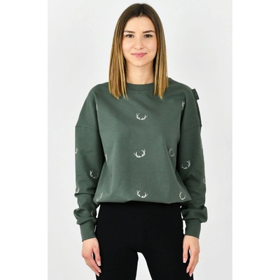 Dámska mikina Glitter Logo army green