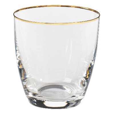 Costa Nova Sklenice kelímek SENSA čirá se zlatým okrajem Casafina by 300 ml