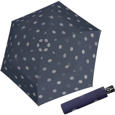 Doppler Fiber Magic Timeless Blue Dots dámský plně automatický deštník 7441465T01 béžová