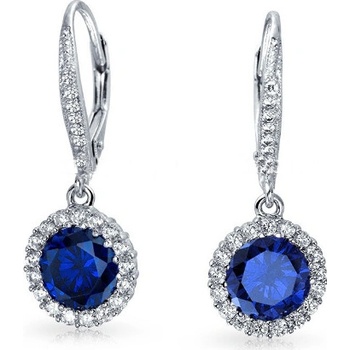 Olivie strieborné ZAFIROVÉ náušnice 4682