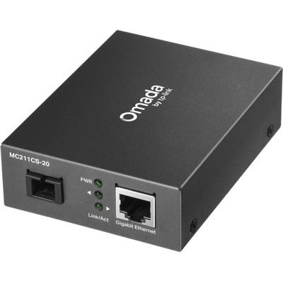 Гигабитов медиен конвертор TP-Link Omada MC211CS-20, 1× 1000 Mbps RJ45, 1550 nm TX / 1310 nm RX (MC211CS-20)