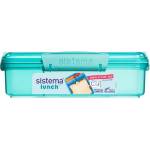 Holmes Products (Europe) Limited Кутия за закуски Sistema Lunch Snack Attack Duo с 2 отделни отделения, 975 мл, цвят мента