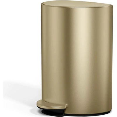 Simplehuman pedálový 6 L, půlkulatý, matná zlatá ocel, tiché zavírání CW2129