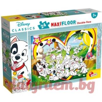 Lisciani Пъзел lisciani 86641 - 24 части - 101 Далматинци, двулицев пъзел (li86641)