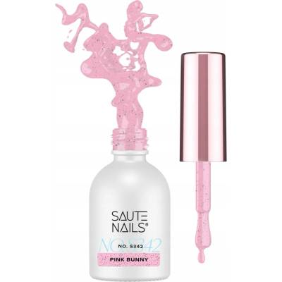 SAUTE NAILS Hybridní lak S342 Pink Bunny 8ml pastelová skořápka HEMA FREE