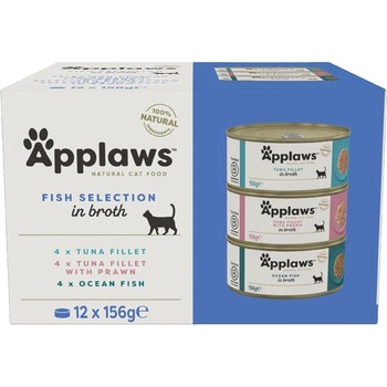 Applaws Fish Selection Консерва за котки, избор на риби в бульон 12 x 156 г