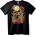 NOONEBRAND Тениска Метален череп в огън - 6XL, Black