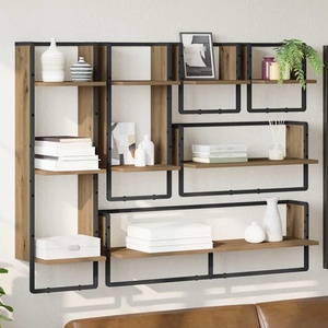 vidaXL Комплект стенни рафтове 6 бр. Дъб 100 x 25 x 30 cm (882848)