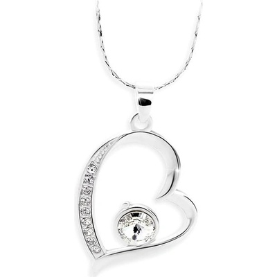 JSB se Swarovski Elements bílé srdce krystal vs-61300180cr