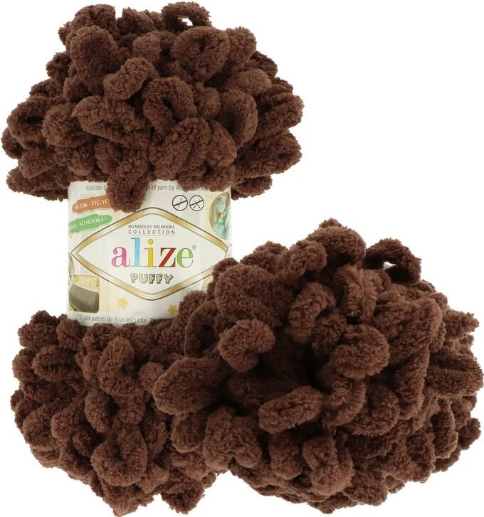 Alize Puffy 534 studená tmavohnedá