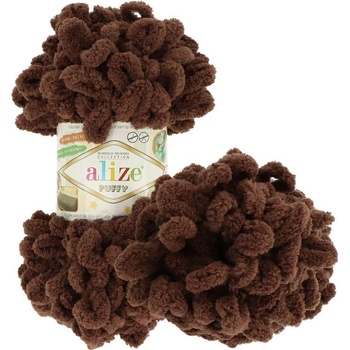 Alize Puffy 534 studená tmavohnedá
