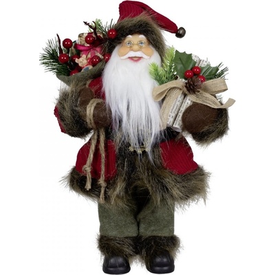Home of Christmas Vánoční dekorace Santa s dárky 30 cm – Hledejceny.cz