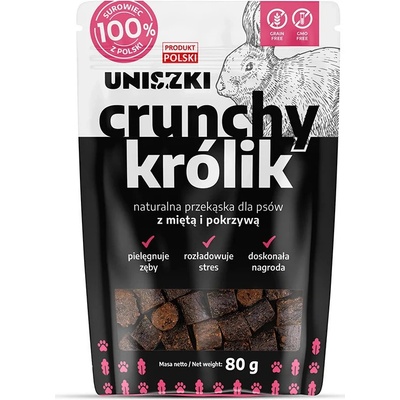 UNISZKI Crunchy Králík s mátou a kopřivou Mono pro psa 80 g