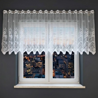 Dekorační metrážová vitrážová záclona ULRIKA bílá výška 70 cm MyBestHome – Zboží Mobilmania