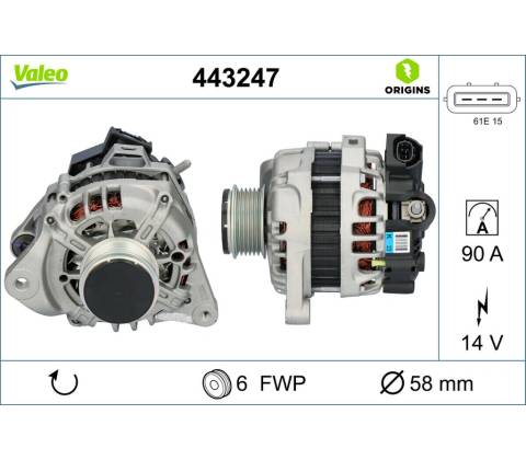 Alternátor VALEO 443247