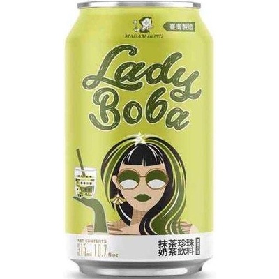 Madam Hong Lady Boba Matcha latte bubble tea 315 ml