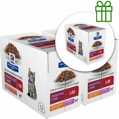 Hill's Prescription Diet i/d Péče o trávení kapsička pro koťata kuře 12 x 85 g, 2+1