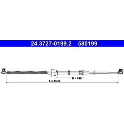 Lanko ruční brzdy ATE 24.3727-0199 (AT 580199)