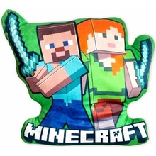 MLC Tvarovaný 3D vankúš Minecraft Alex a Steve 38x35