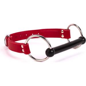 Devil Sticks Soft Lamb Leather Silicone Mouth Piece Red
