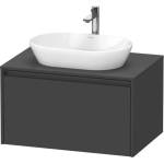 Duravit Ketho. 2 - Шкафче за умивалник с отвор 46x80x55 см, 1 чекмедже, графит матов K24885049490000 (K24885049490000)