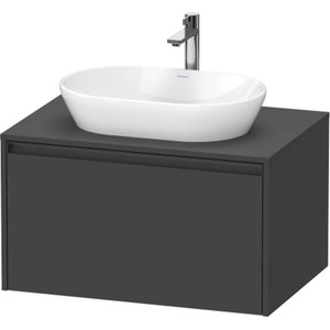 Duravit Ketho. 2 - Шкафче за умивалник с отвор 46x80x55 см, 1 чекмедже, графит матов K24885049490000 (K24885049490000)