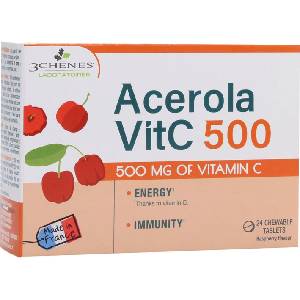 3 Chenes Laboratories Ацерола 500 мг - 24 таблетки за дъвчене