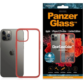 Image 1 of Panzer Гръб PanzerGlass за IPhone 12 Pro Max, ClearCase - Червена рамка