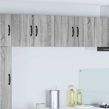 vidaXL Горен кухненски шкаф Сив Сонома 60 x 31 x 40 см Инженерно дърво (884566)