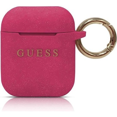 Guess Кейс Guess GUACCSILGLFU за AirPods, цикламен / цикламен Silicone Glitter (3700740463819)