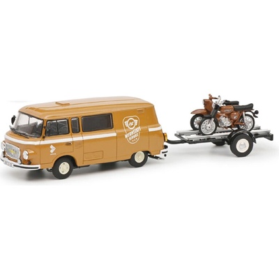 Barkas B1000 motocykly na přívěsu Schuco 450364200 1:43