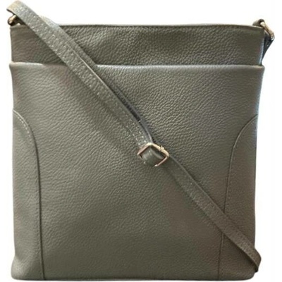 Vera Pelle dámská crossbody kabelka kožená 1511 d27 šedá