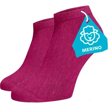 Kotníkové ponožky MERINO Vlna Merino ružové